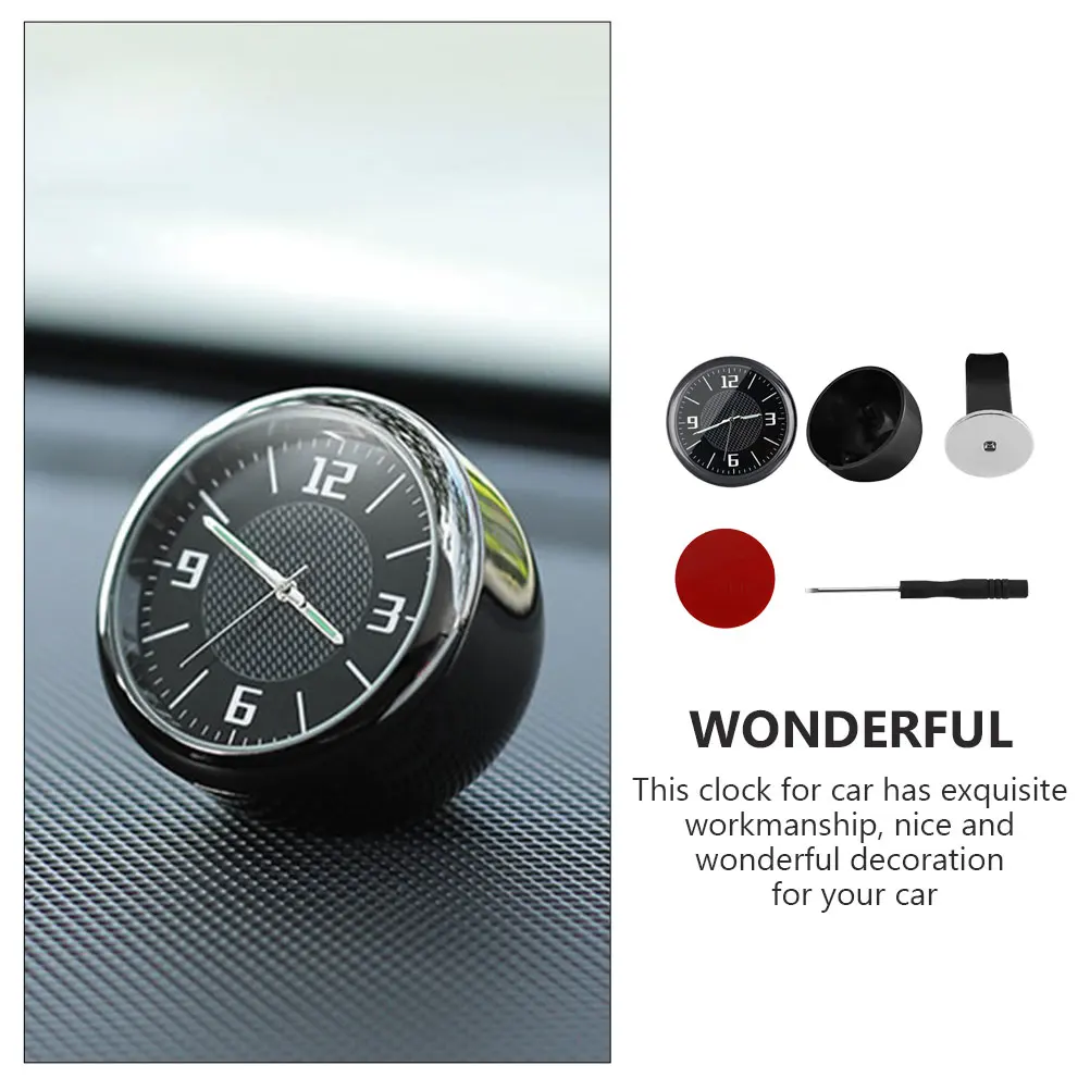 

Metal Car Clock Car Interior Decoration Clock Mini Universal Clock For Car Sturdy Stainless Steel Car Horn Accessory