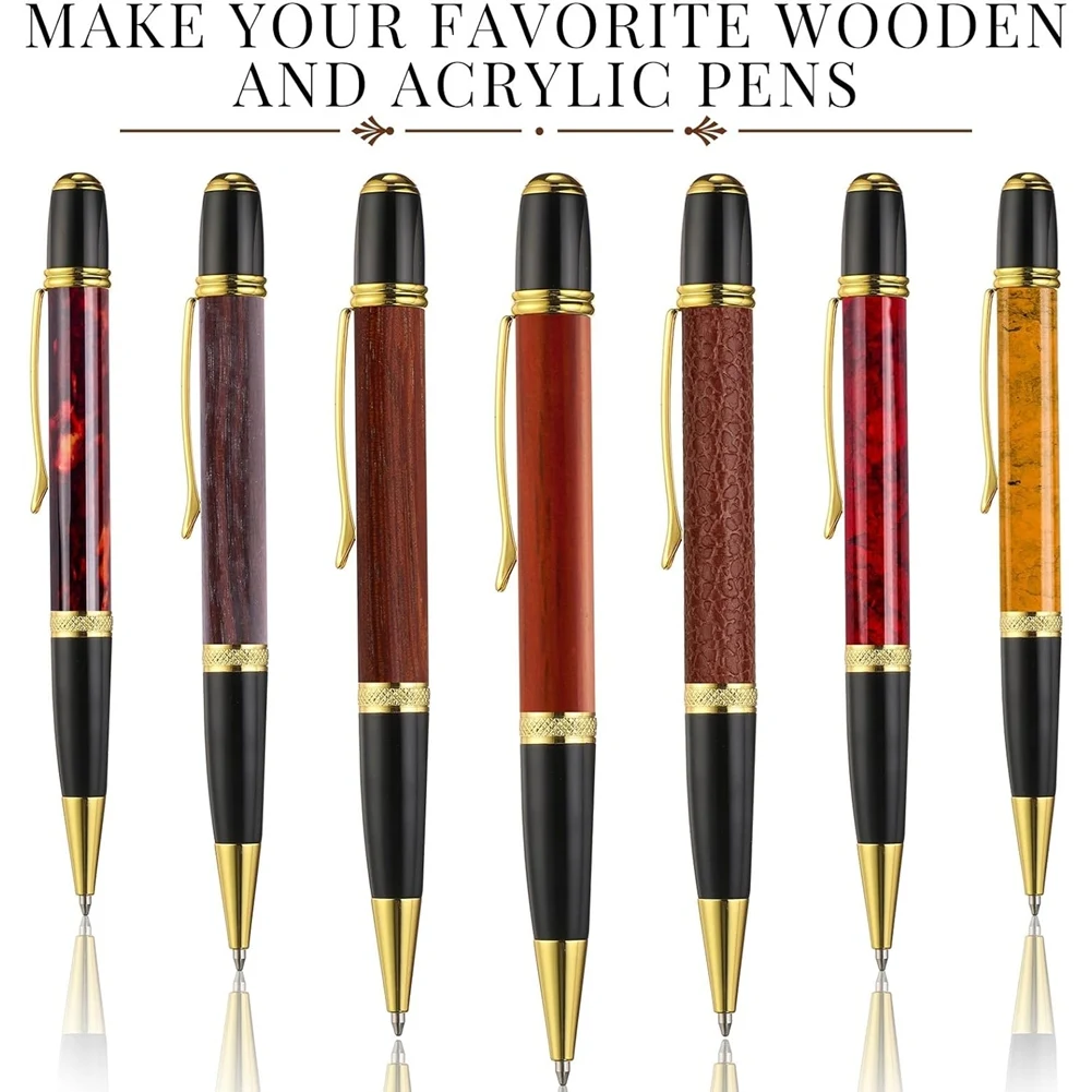 

ABJO-для поделок своими руками для токарного станка, набор токарных ручек, 12 шт., включая тонкие ручки 7 мм со стержнями и заготовками