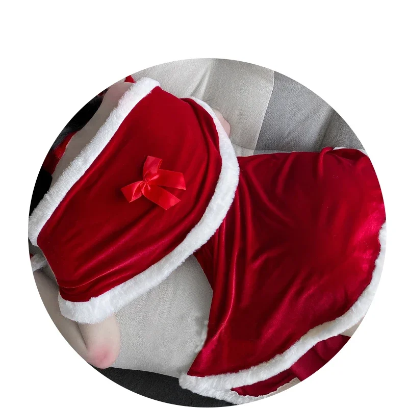 Papai Noel feminino Cosplay Fantasia, Lingerie Sexy, Vestido Vermelho, Coelho, Uniforme de Meninas, Natal, Natal, Inverno, 2023