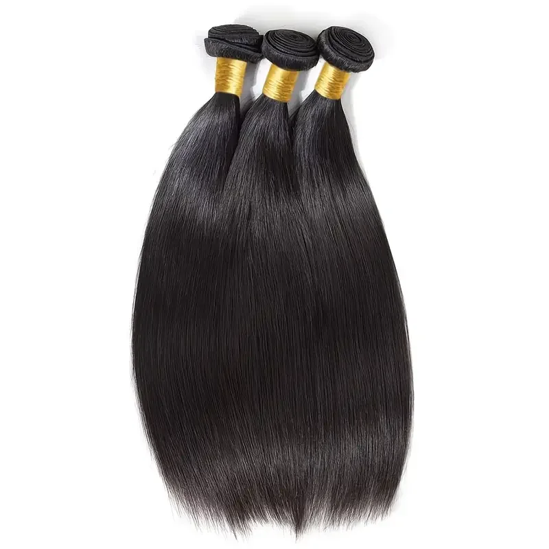 30 Inch Long Bundles Straight Human Hair 1/3/4 Pcs Bone Straight Hair Weave Double Weft 100% Remy Raw Hair Extensions Natural