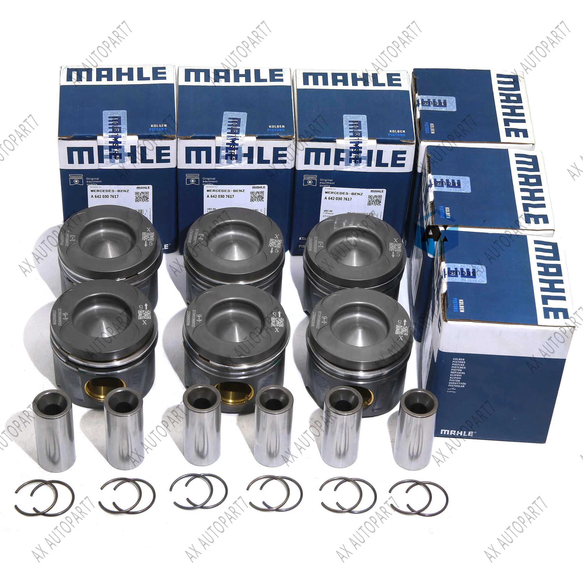 2025 New Auto Piston & Ring Set Φ83mm 6420308217 6420302018 A6420307717 For Mercedes-Benz OM642 M642 ML350d GLS350 CDI W166 X166