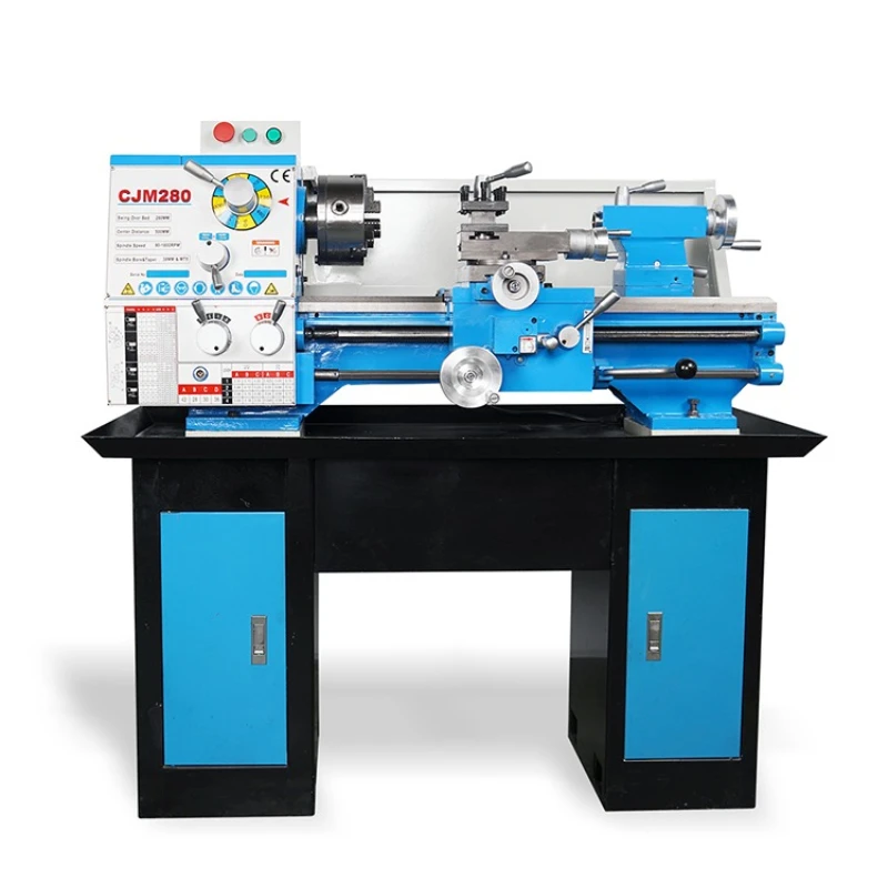 High-precision CJM280 lathe household metal processing pure copper desktop machine tool multi-function automatic thread