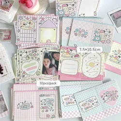 MINKYS-tarjeta de regalo de agradecimiento Kawaii, tarjeta de colección fotográfica Kpop de 3 pulgadas, tarjeta de mensaje de papel DIY, 10 unids/lote por paquete