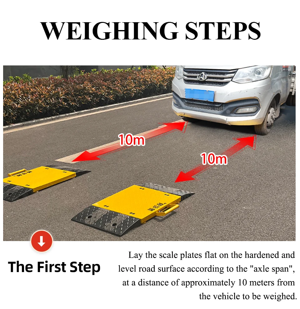 Portable Mobile Axle Truck Scale 8-40 Ton Wireless Four-Wheel Split LCD Display Moving Pounds
