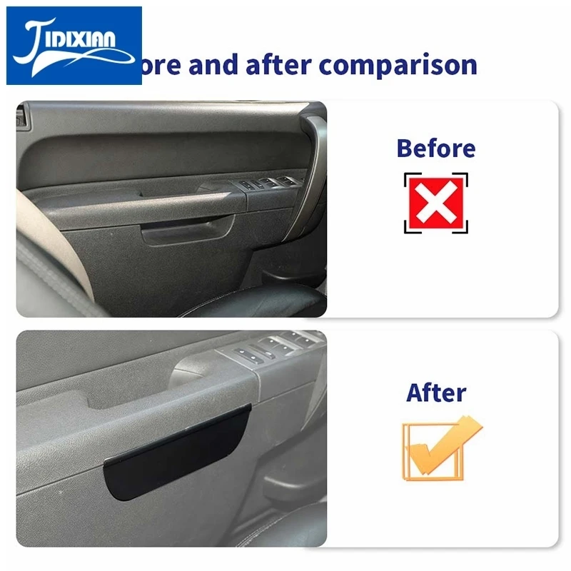 JIDIXIAN مقبض الباب الداخلي للسيارة صندوق تخزين مسند الذراع مناسب لسيراوليه سيلفرادو لسييرا 2007 2008 2009 2010 2011 2012 2013 #2
