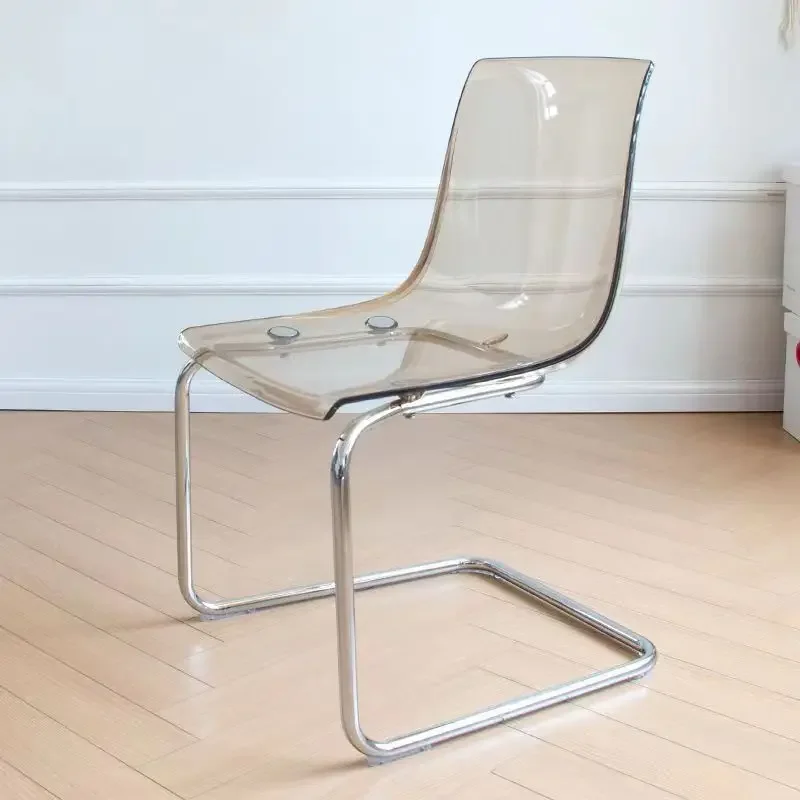

Living Room Designer Transparent Acrylic Backrest Dining Chair Leisure Chair Home Furniture Makeup Chair Dressing