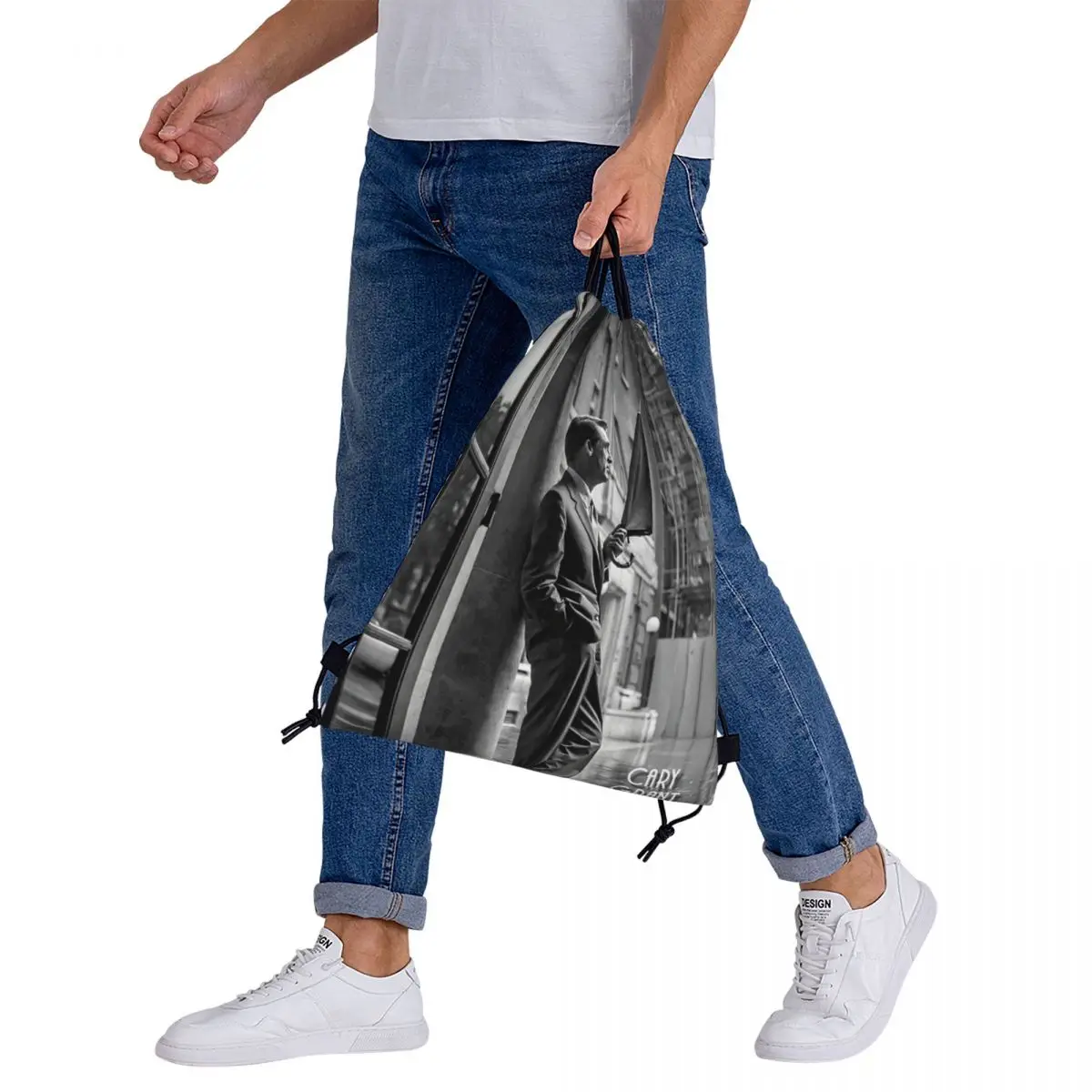 Cary Grant Rucksäcke Mode tragbare Kordel zug Taschen Kordel zug Bündel Tasche Sporttasche Bücher taschen für Mann Frau Schule