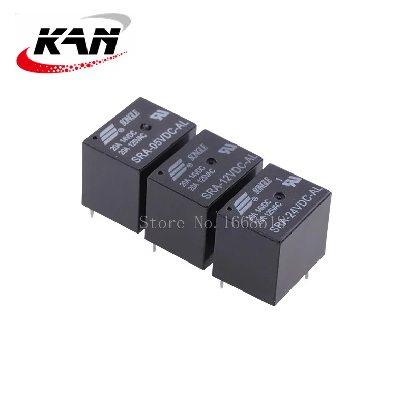 20pcs Automotive Relay SRA-05VDC-AL CL SRA-12VDC-AL CL SRA-24VDC-AL CL  5VDC 6VDC 12VDC 24VDC 30A 250VAC 4PIN/5PIN Original New