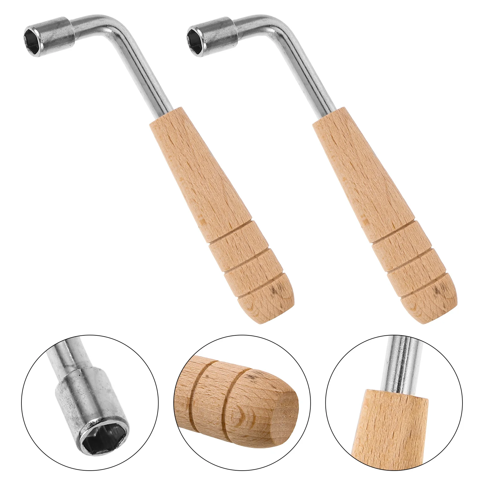 2 stücke Leier Harfe Stimmschlüssel 35X115 Für 7,0 Mm Sechseckige Holz Heringe Edelstahl Holz Reparatur Werkzeug Harfe Tuning steckschlüssel
