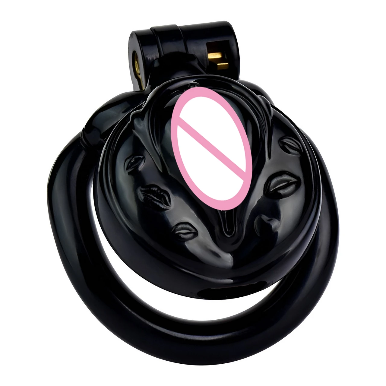 4 Colors Sissy Pussy Chastity Cage Small Male Labia Cock Cage With 4 Size Penis Rings,Chastity Belt,BDSM Sexy Toys For Men Gay