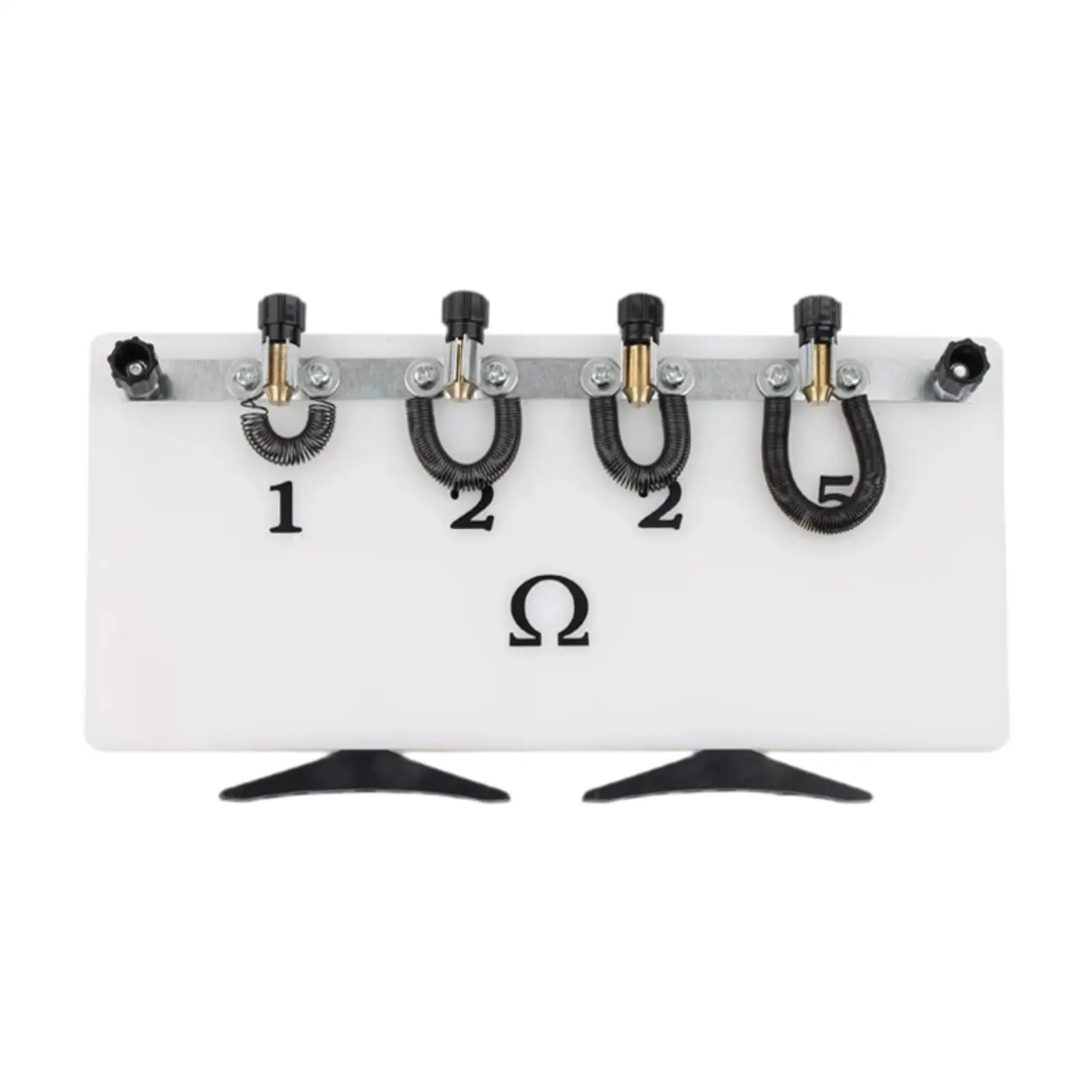 Widerstandsbox, pädagogischer Unterricht, Klassenzimmer, verstellbarer physikalischer Knopf, Schalter, wissenschaftliches Lernen, Strom, variable Widerstandsbox