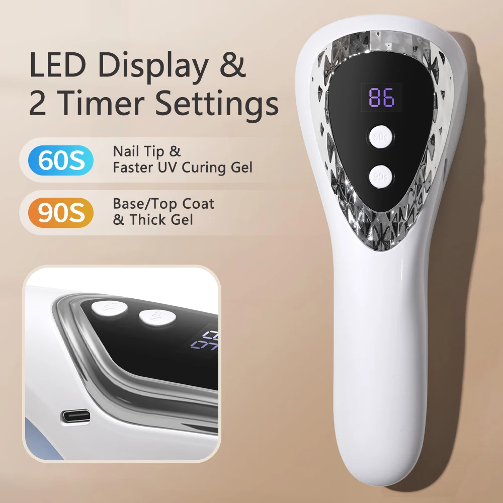 Handheld UV LED Lamp for Nails Drying Lamp Rechargeable Mini Manicure Lamp Nail Dryer For Gel Polish Manicure Tools view 5