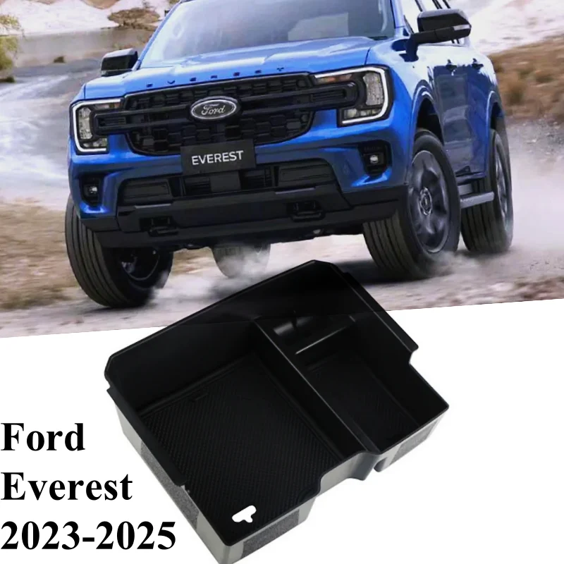 

Car Accessories for Ford Everest Ranger 2023 2024 2025 Armrest Storage Box Center Console Storage Stowing Holder Interior Parts