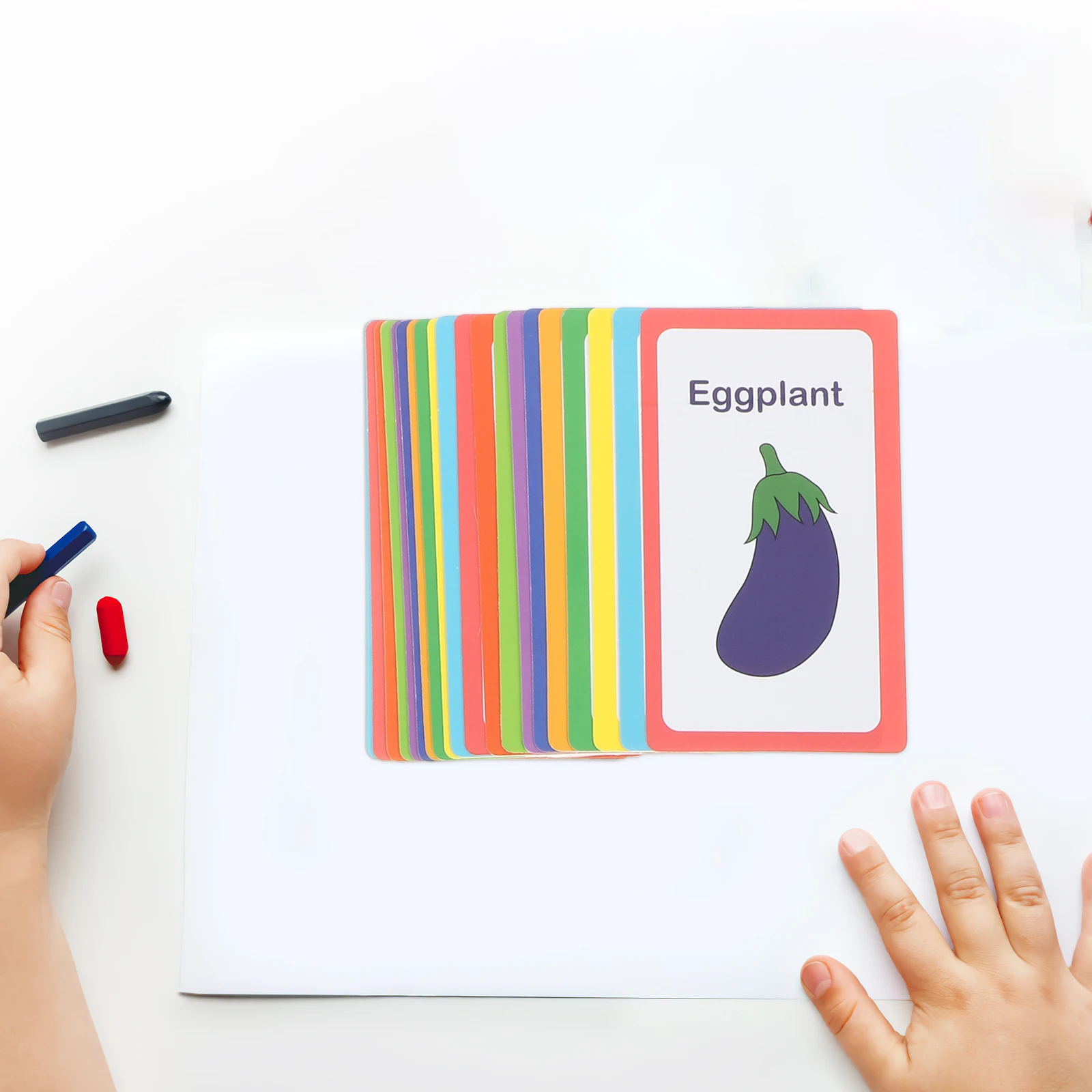 

26PCS Alphabet Flash Cards for Kids Learning Toys Toddlers Educational Game Preschool Sight Word Cards Rounded Corners