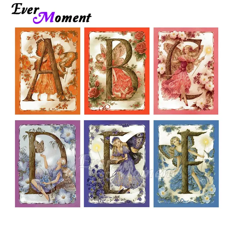 

Ever Moment Diamond Painting Full Round Square Stones Resin Drills Paint By Diamonds DIY Pictures English Alphabet ASF2202
