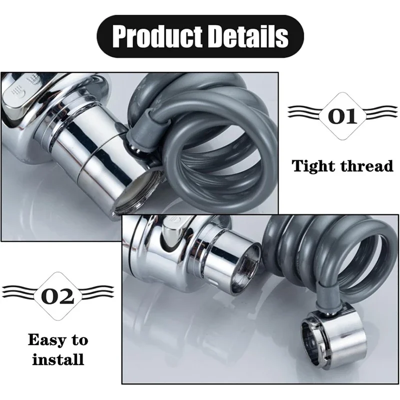 ZEXEF 3 Restaurants Accessory Kitchen Cheap 360 Degree Bathrooms Shower Faucet With Filter Extension Modes Sink Rotation