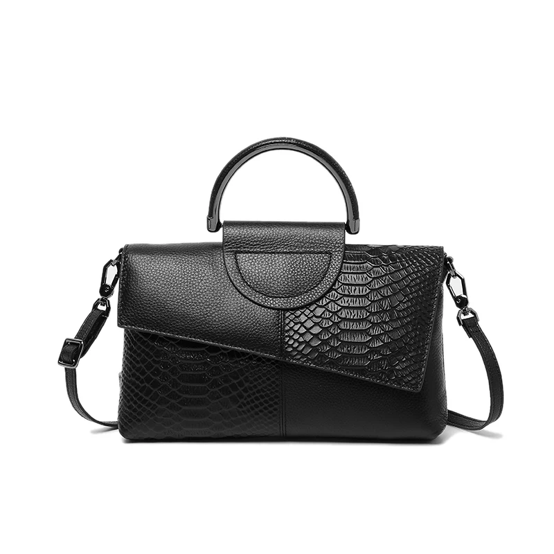 2023 Brand Design Luxury PU Leather Snake Print Handbag Fashion Ladies Hand-held Large Capacity Women Bag Shoulder