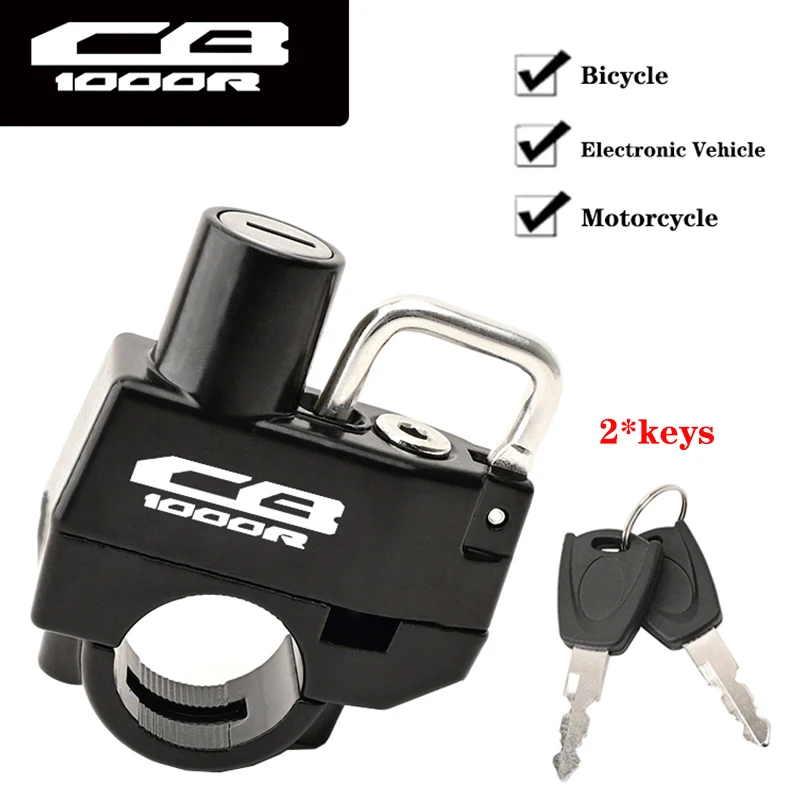 For Honda CB1000R CB1000 R 2008-2023 Universal Motorcycle Accessorie Helmet Lock Anti-Theft Bicycle Helmet Security Locks with