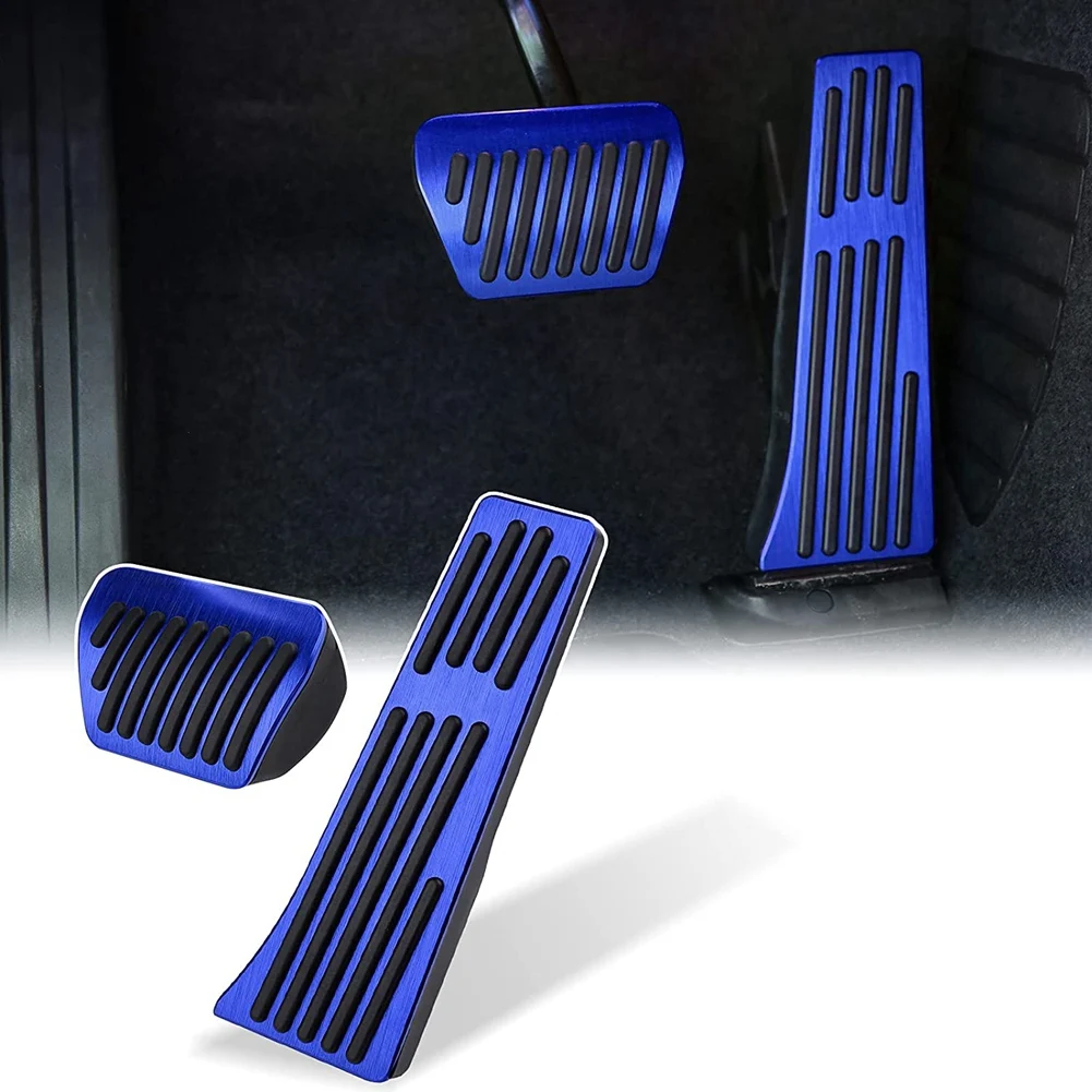 Anti-Slip Foot Pedals Aluminum Brake and Gas Accelerator Pedal Cover Pad for 1 2 3 4 5 6 7 Series X3 X4 X5 X6