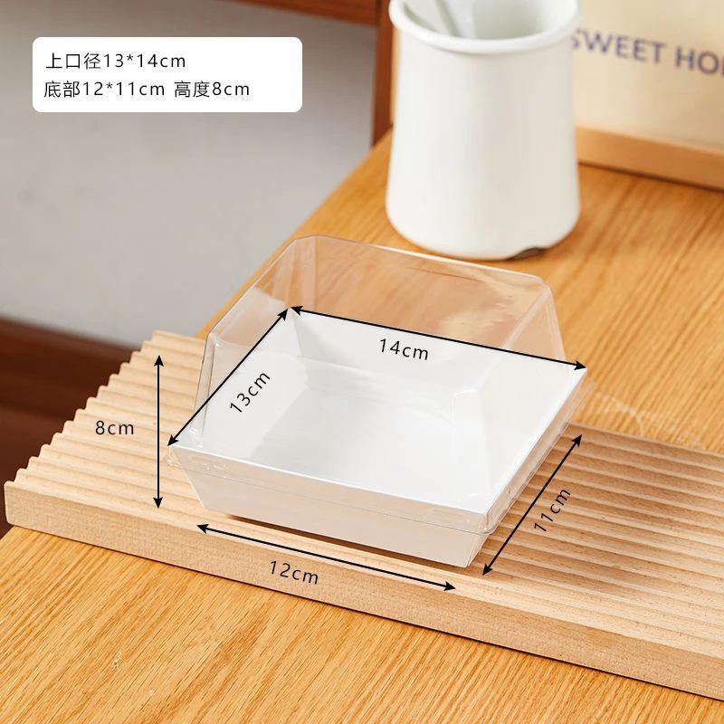 

50 Pack Cake Packaging Box With Clear Lids Sticker 4 Inches Bakery Box Dessert Disposable To Go Food Containers For Cookie Cake