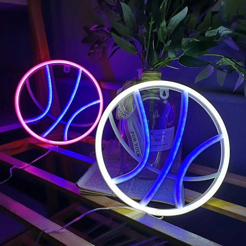 

Basketball Night Light Basketball Neon Sign Night Lamp Usb/battery Operated Desktop Decoration with Flicker-free Glow Party