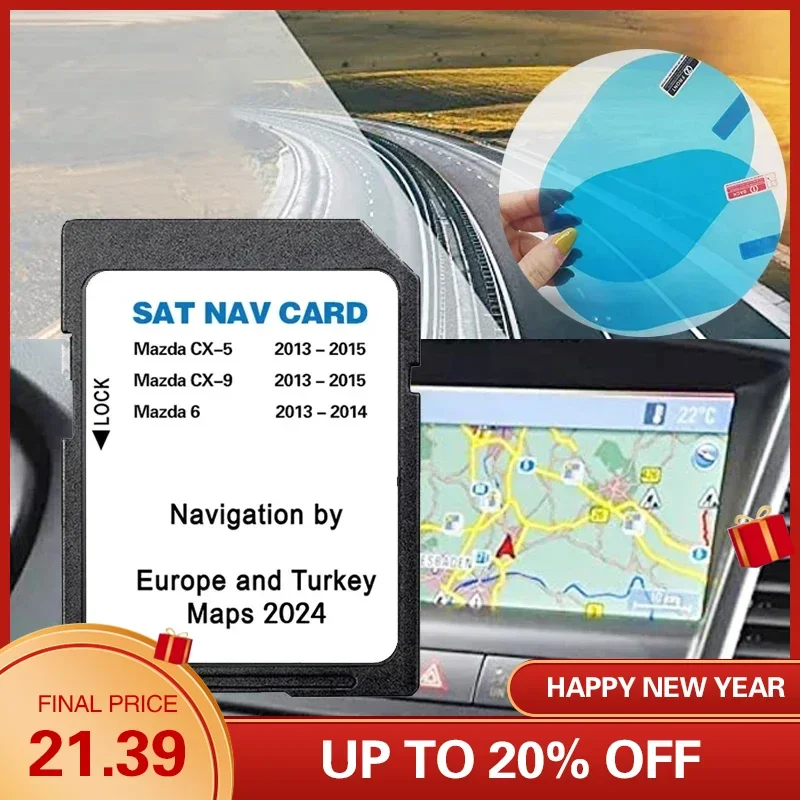 

2024 GPS Map Version for Mazda 6 CX5 CX9 Navigation SD Card Navi Update Latest Map NB1 Free Anti Fog Flim