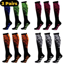 3 Pairs Compression Socks Graduated For Crossfit Training Running Sports Socks Compression Socks Running Cycling Flight Travel