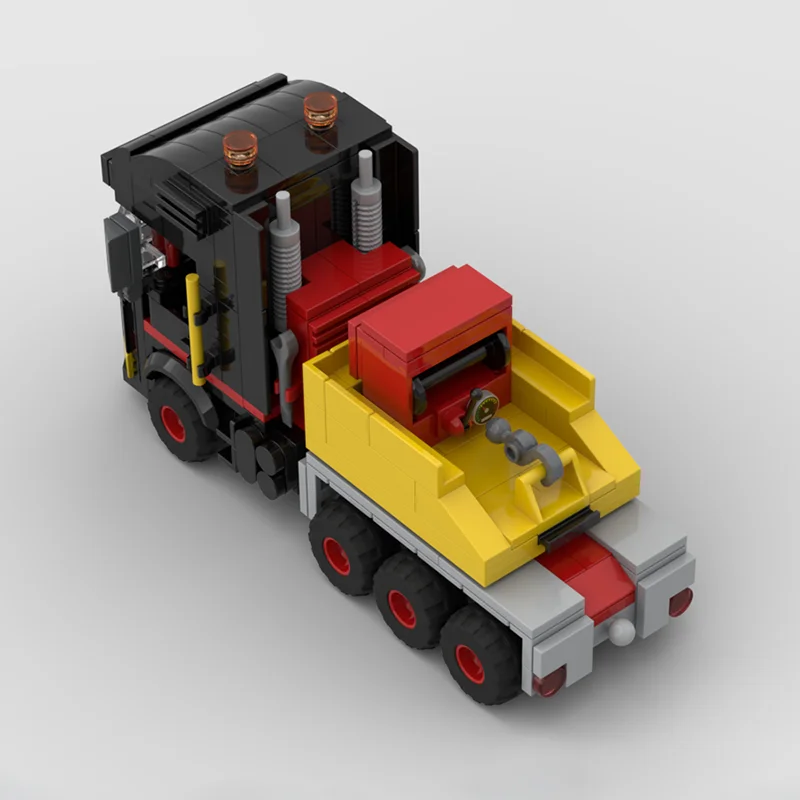 ตัวต่อรถเมืองแบบโมดูลาร์ ชุดยานพาหนะพิเศษ - รถบรรทุกพร้อมเครื่องกว้าน ของเล่นตัวต่อเทคโนโลยี ของขวัญคริสต์มาส DIY ของเล่นก่อสร้าง