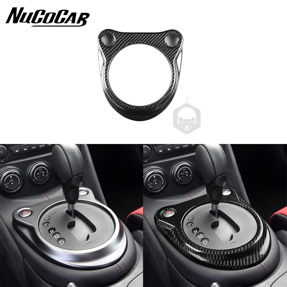 For Nissan 370Z Z34 2009-2020 Real Carbon Fiber Gear Shift transmission Panel Cover Border Car inside Accessories decorative