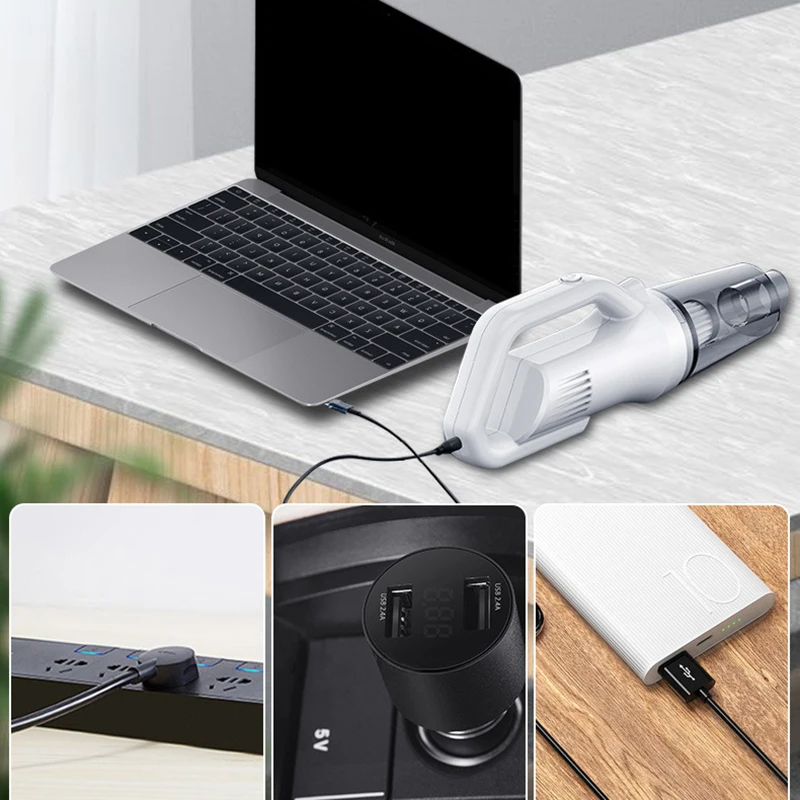 Wireless USB Rechargeable Handheld Vacuum Cleaner For Home Car 12000Pa Large Suction Vacuum Cleaner Collector Aspirator