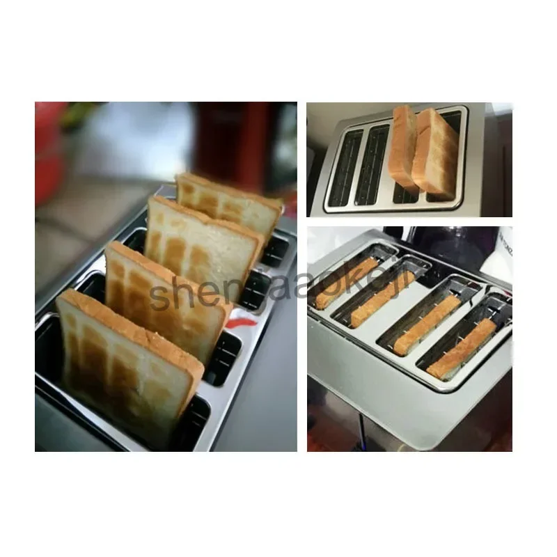 Household stainless steel toaster 4 slices toaster breakfast machine  and commercial toaster THT-3012B  1pc