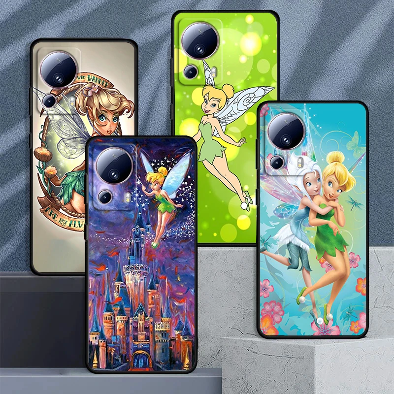 Disney Tinker Bell Cover For Xiaomi Mi 13 12X 12 11 11T 11i 10T 10 Pro Lite Ultra 5G 9T 8 A3 Black Phone Case