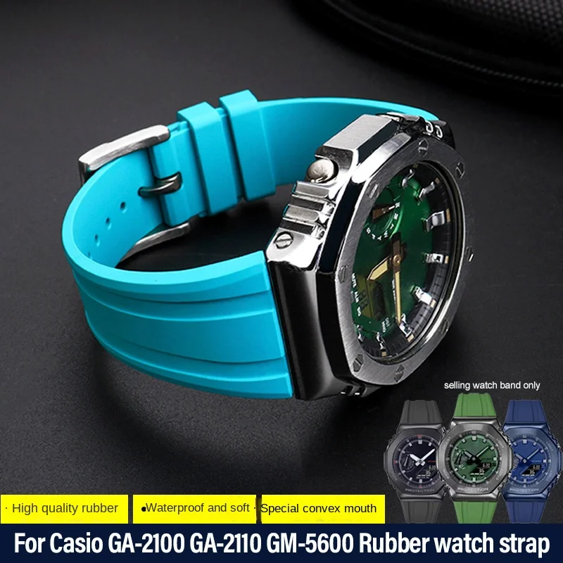 Quick release Sports Silicone Watch Strap for Casio GA-2100 GA-2110 Soft Rubber Watchband G-SHOCK GM-5600 GA2100 GM2110 Bracelet