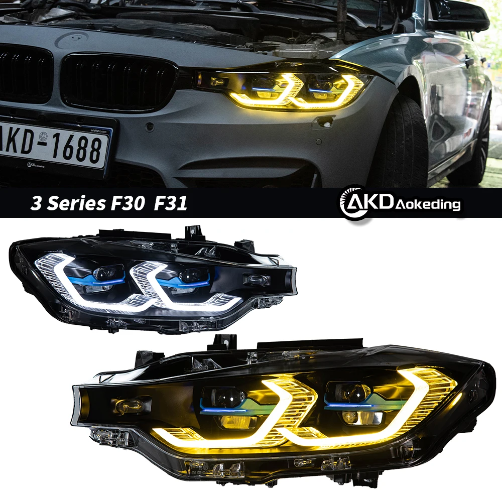Auto Parts For 3 Series F30 Headlights 2013-2019 F31 F35 320i latest Styling LED DRL Dual Projector Car Accesorios Modified