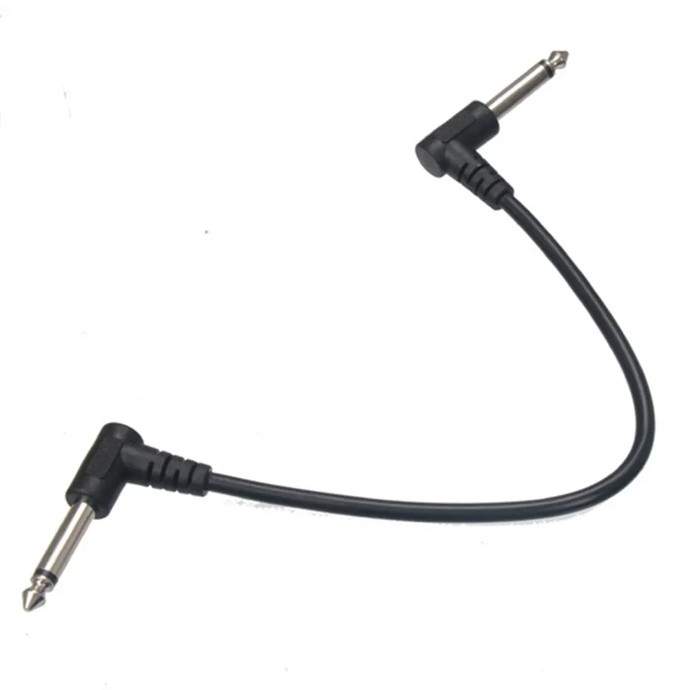 

6pcs 6.35Mm Right Angle Guitar Patch Cables Sturdy Durable Elbow Audio Line For Effect Pedal Instrument Replacements Guitar