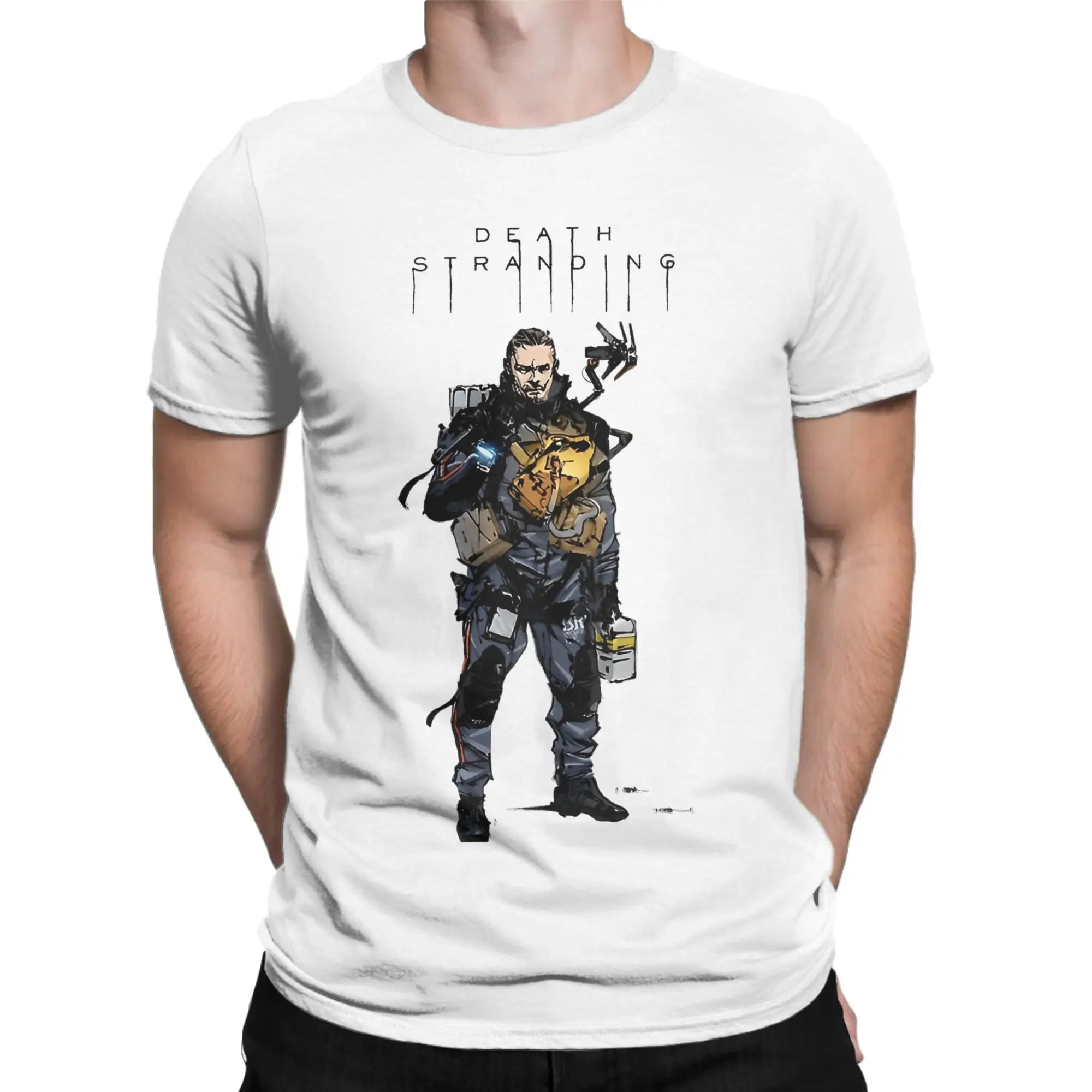 Heroes death art stranding game  Metal Gear Solid Harajuku T-Shirts Pure Cotton O Neck 5XL 6XL Tees Short Sleeve Vintage Tshirt
