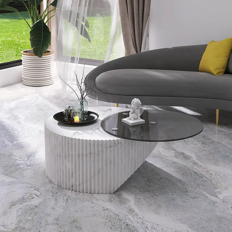 طاولة قهوة مستديرة غرفة معيشة حديثة وبسيطة طاولة إبداعية شخصية بسيطة #3