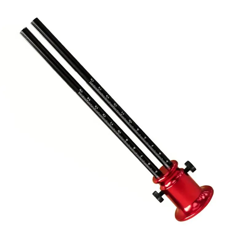 Parallel Line Drawing Tool Double Head Wheel Marking Gauge Tool For Precise Marking Woodworking Marking Scriber Ruler Black-AT36