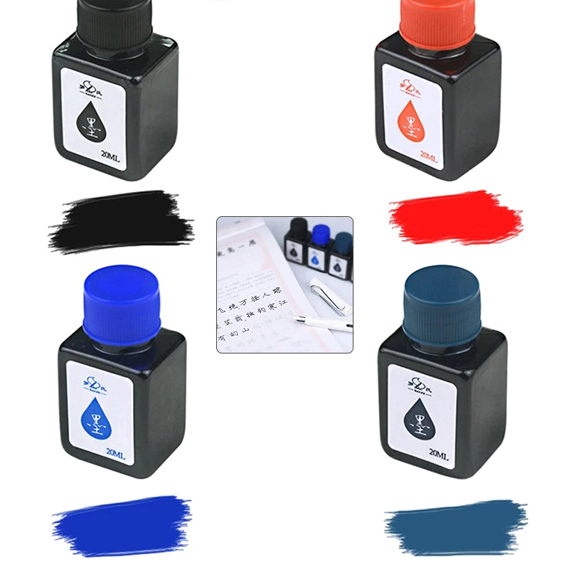 20ml Dip Pen Ink Bottle Cartridge Blue Ink Fountain Pen Ink Refilling Inks Available Students Writing Calligraphy Art Stationery