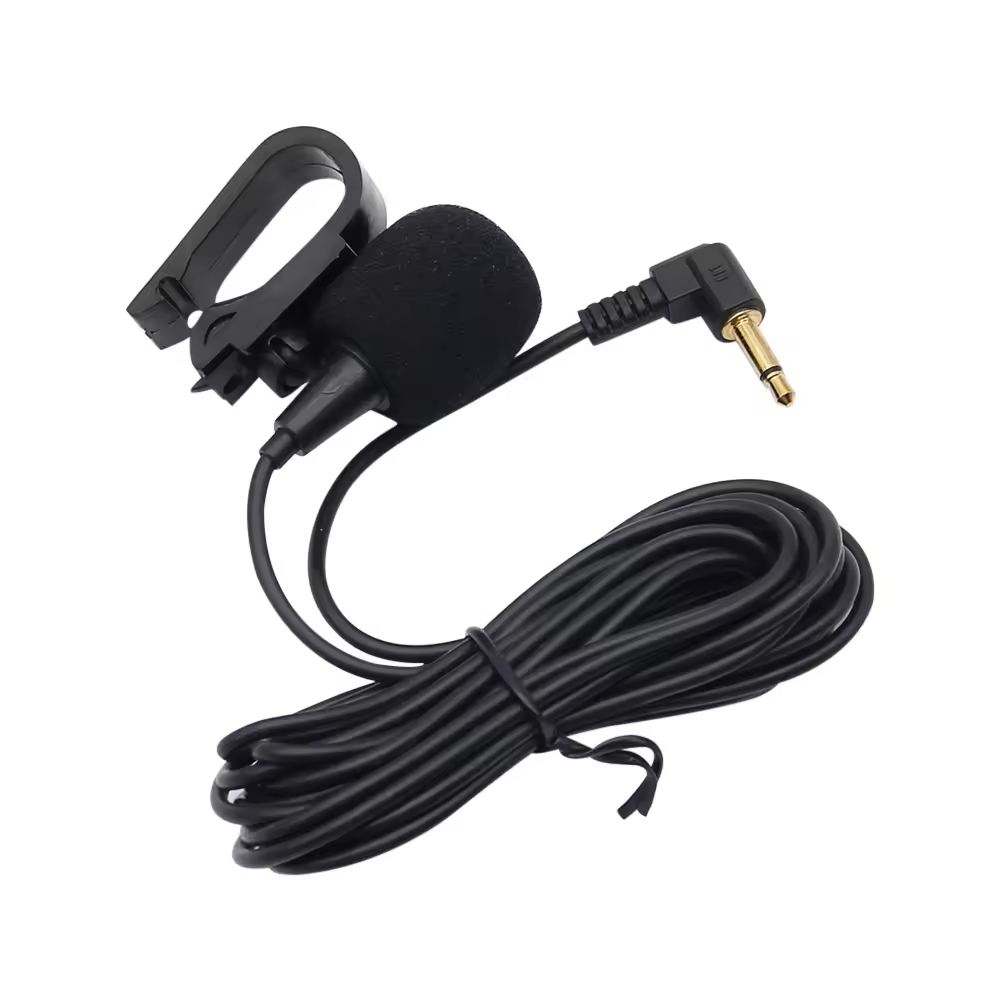 מיקרופון אודיו לרכב 3.5mm Clip Jack Plug Mic Stereo Mini Wired מיקרופון חיצוני לרדיו DVD אוטומטי 3m Long Professionals