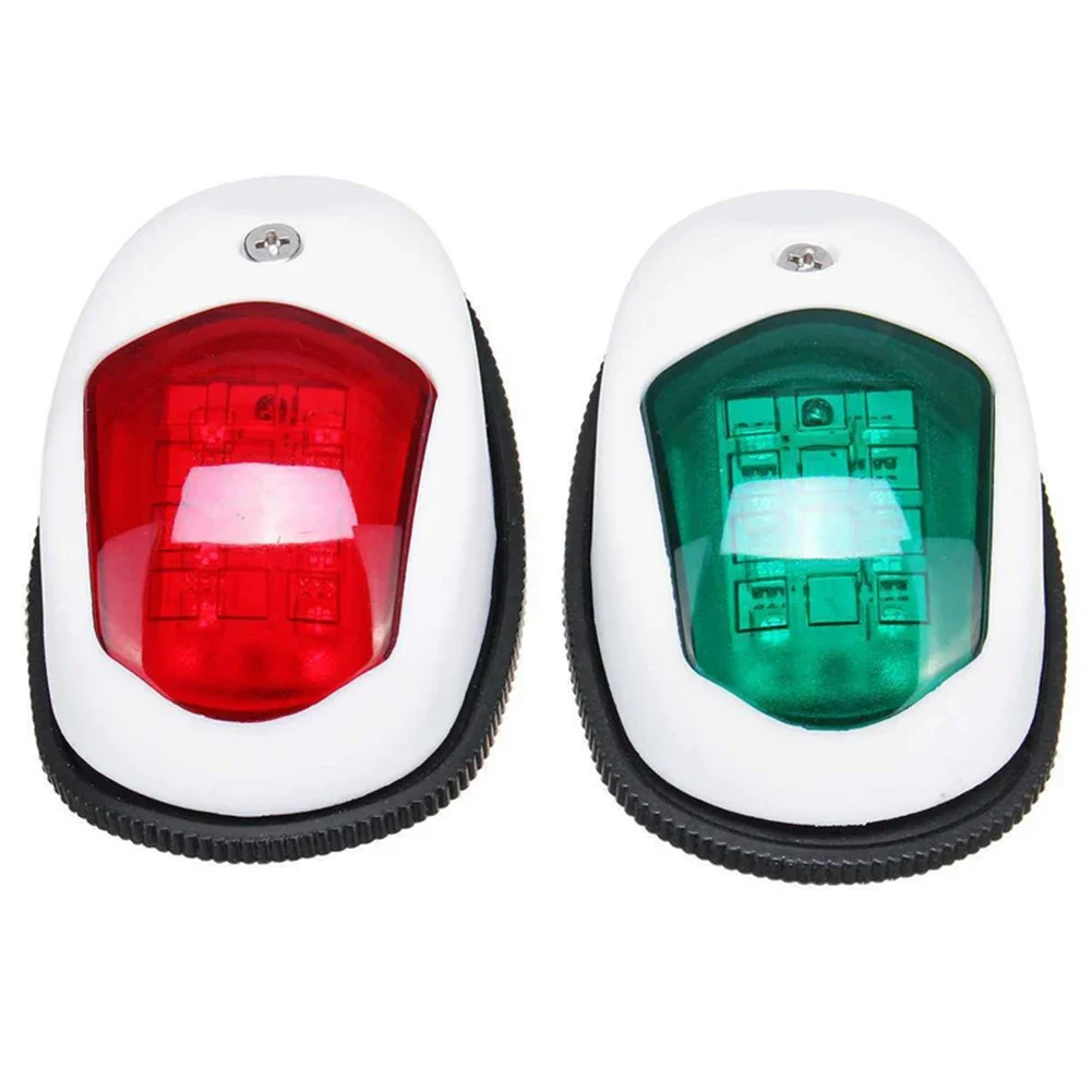 Marine Bow Light Lamp  Red & Green 8 LED Navigation Lights for Boat Pontoon  Durable and Convenient  Easy to Install