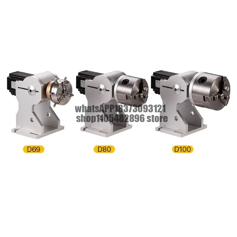 Ultrarayc Rotary Attachment Dia.69/80/100mm Device Fixture Gripper Three Chuck Rotary Worktable for Laser Marking Parts Machine