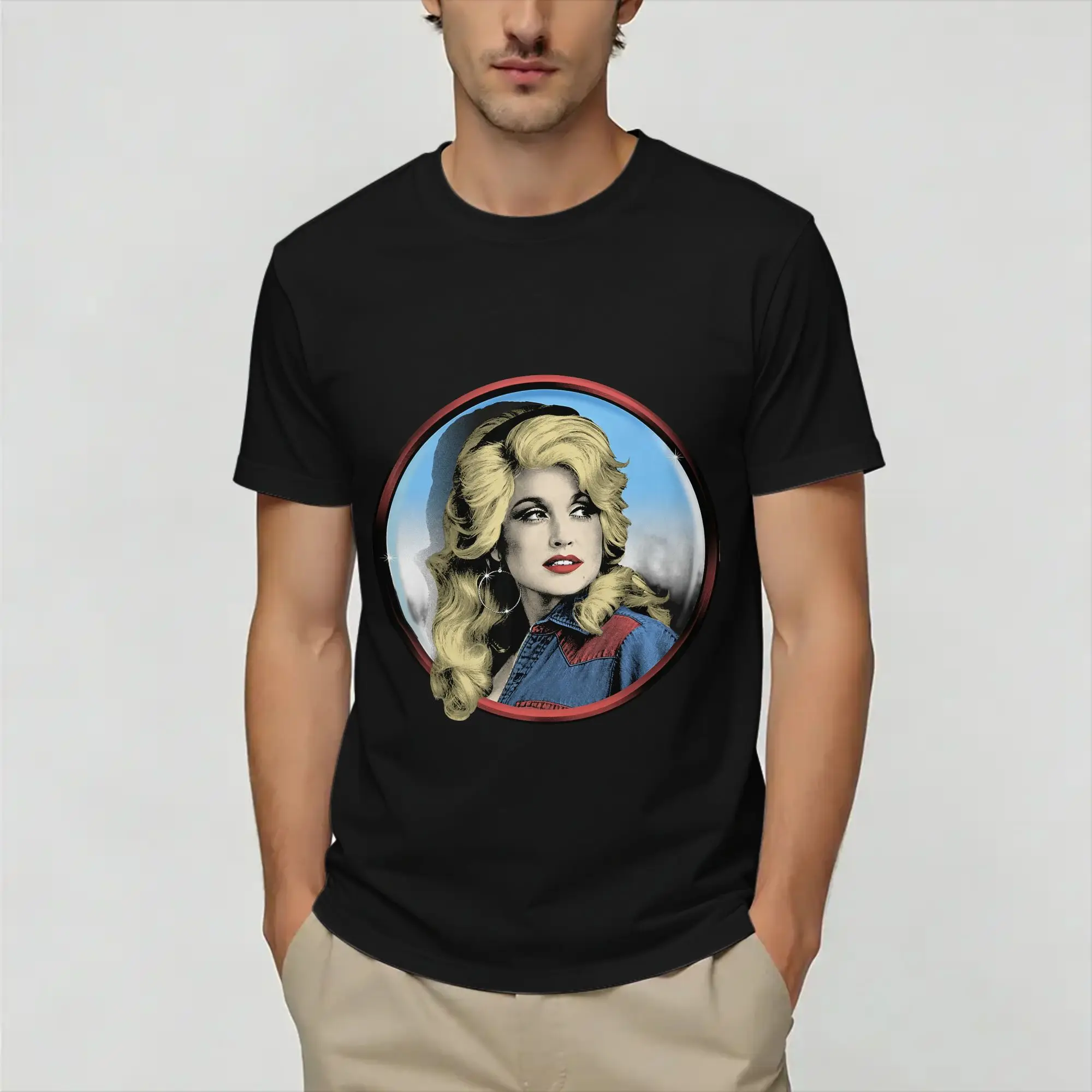 Men's RIP Dolly Partons T Shirt  100% Cotton Clothing Novelty Short Sleeve Round Collar Tees Original T-Shirt