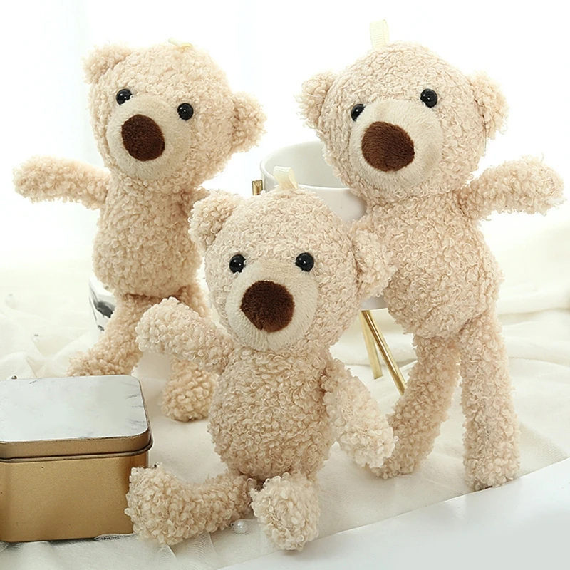 8in Stuffed for Doll Mini Bear Toy Soft Plush Toy Room Decoration Emotion Appease for Baby Girls Office Ornament Car Dec