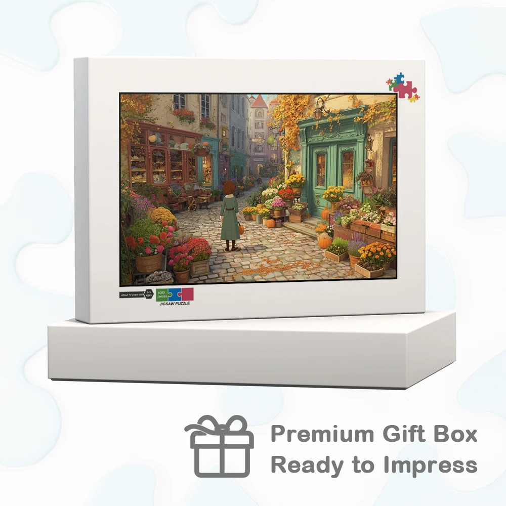 Disney Belle Princess Puzzle in legno Scena del mercato autunnale Giochi di cartoni animati e puzzle Zucche Fiori stagionali Puzzle Regalo