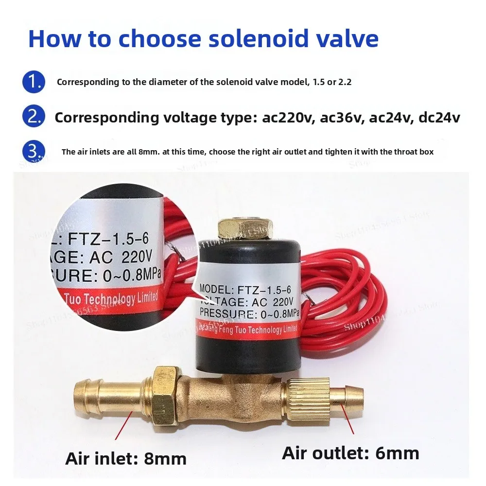 TIG Welding Solenoid Valve VZ-2.2/1.5 Series, Argon Gas Control Repair Part