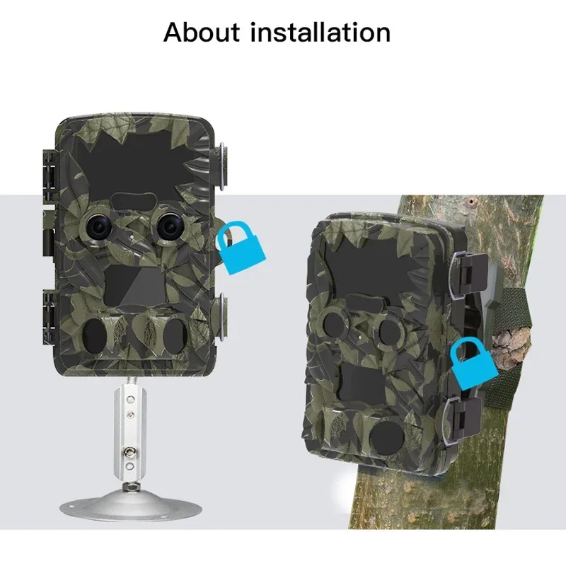 H8201 2.4inch Jachtcamera 20MP 4K HD opname nachtzicht IP66Waterproof Trail Camera Trigger Nachtzicht Tracking Jacht