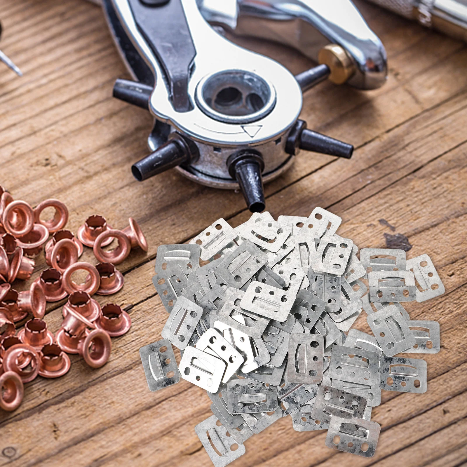 

100 Pcs PVC Gusset Plate Fixing Piece Clamp for Wall Panel Integrated Furniture Stainless Steel Water Resistant Durable