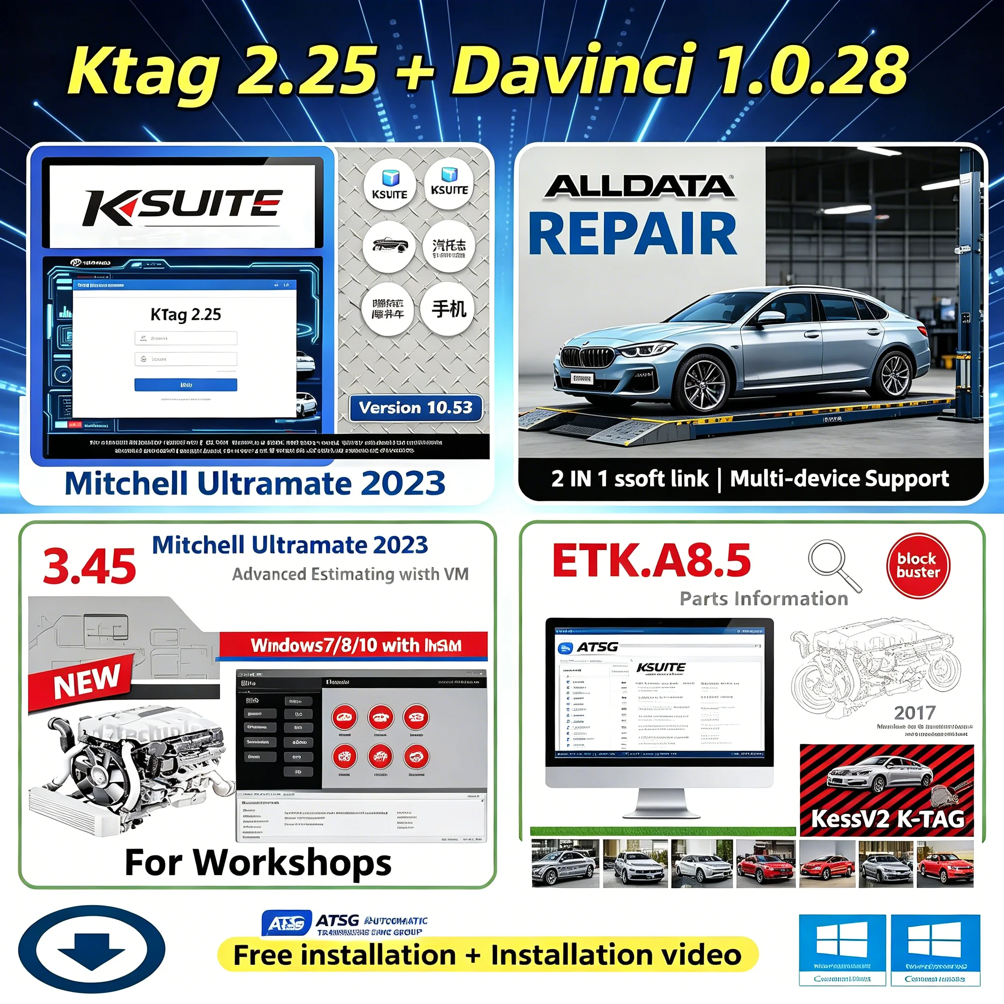 Software 2026 7 en 1 VIVID HAYNES PRO 2018.1 Alldata 10.53 Autodata 3.45 Mitchell Ultramate 2023 elsawin 6.0 etka 8.5 Atsg 2017