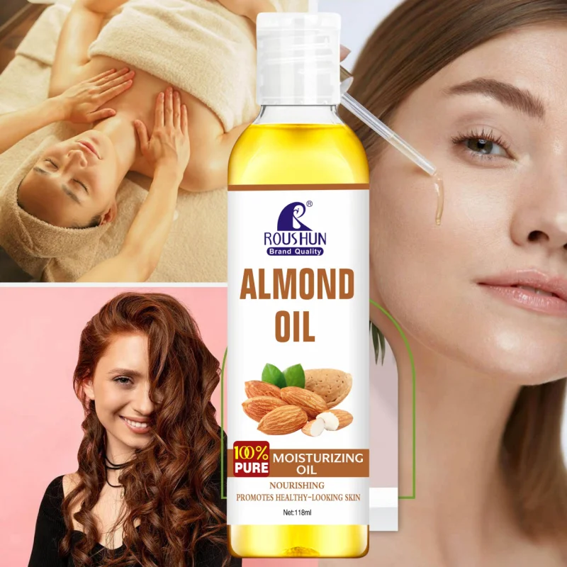 118 مل زيت جسم اللوز زيت العناية بالبشرة ترطيب البشرة سعة كبيرة زيت أساسي للجسم بالكامل للجسم والوجه واليد والشفاه والعين #5